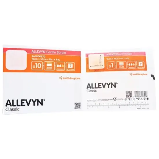 Smith & Nephew 66800270 Allevyn Gentle Border Dressing 4 in. x 4 in. (Each) image {3}