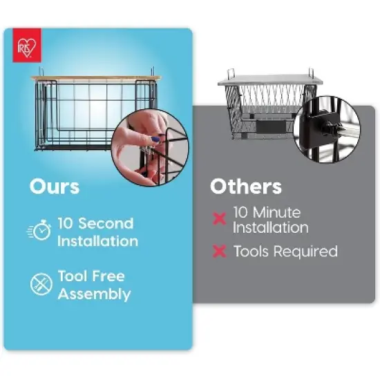 IRIS USA Wire Basket for Pantry Organizers and Storage, 2 Pack, Potato and Onion Storage image {2}