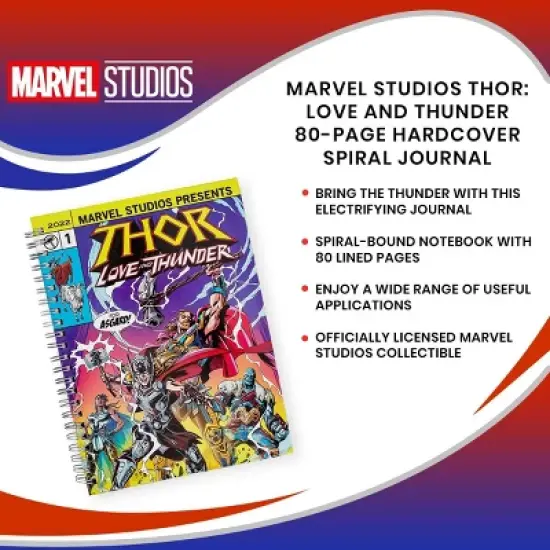 Silver Buffalo Marvel Studios Thor: Love and Thunder 80-Page Hardcover Spiral Journal image {6}