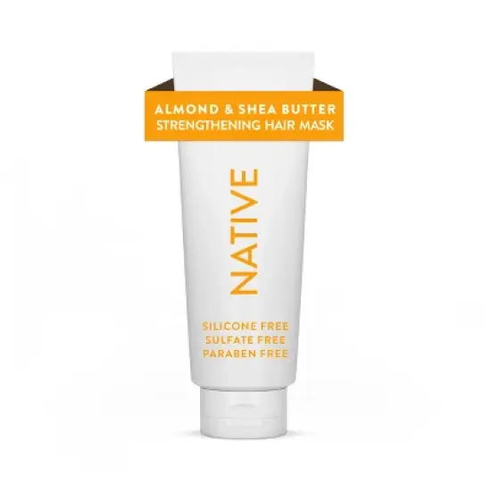 Native Vegan Hair Deep Conditioner Strengthening Hair Mask with Almond & Shea Butter, Clean, Sulfate, Paraben and Silicone Free  - 6 fl oz image {10}