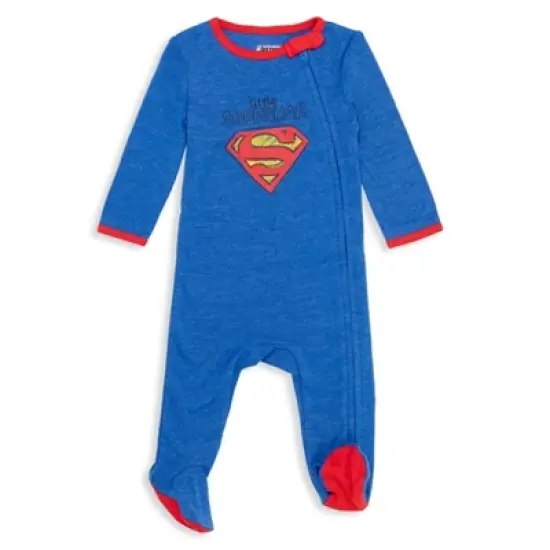 DC Comics Justice League The Flash Superman Batman Baby 3 Pack Zip Up Sleep N' Play Coveralls Newborn to Infant  image {2}