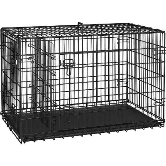 Yaheetech Metal Dog Crate for Small to Medium-Sized Dogs, Black image {11}