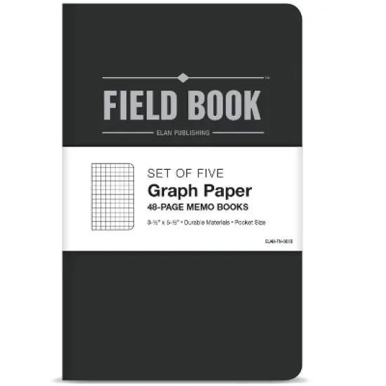 Elan Publishing Company Mini Field Book Set - Graph Text / Black Cover image {6}
