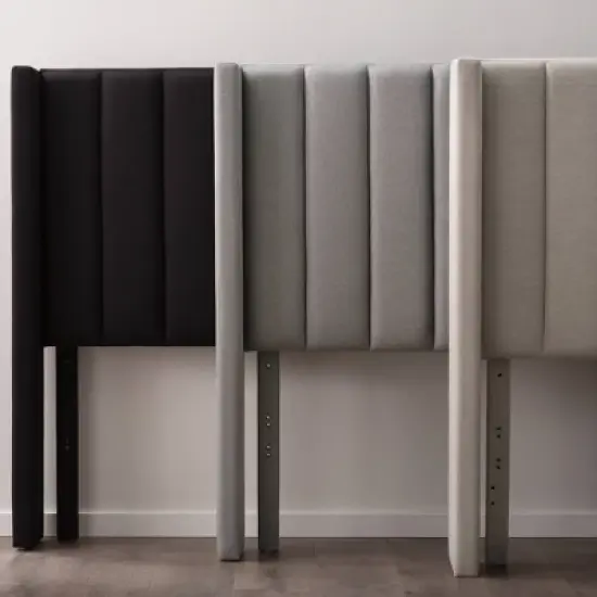 Adele Vertical Upholstered Wingback Bed &ndash; Brookside Home image {3}