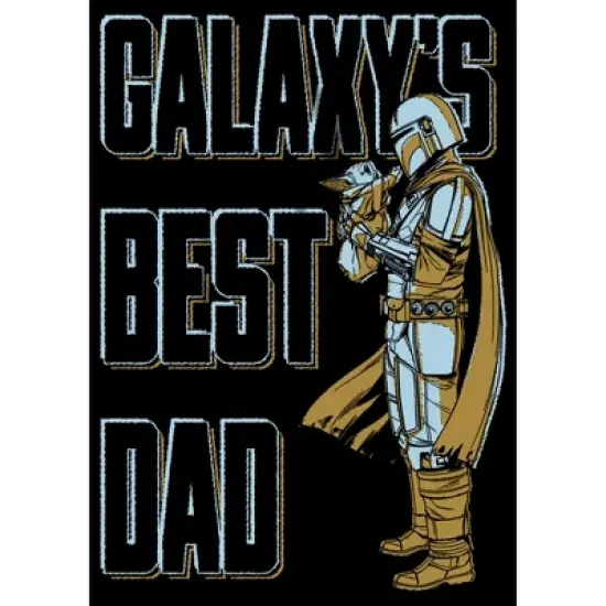 Men's Star Wars The Mandalorian Father's Day Mando Galaxy's Best Dad T-Shirt image {1}