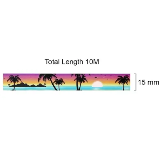 Wrapables Beautiful Scenery Washi Masking Tape, Paradise Island, 15mm x 10M image {2}