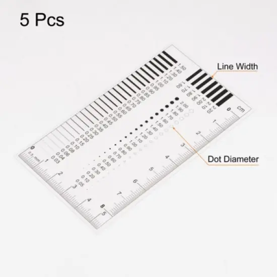 Unique Bargains High Precision SEC Size Estimation Chart Flaw Detection Film Rulers image {2}