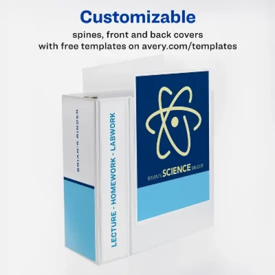 Avery Durable View 3 Ring Binder, 5 Inch EZD Rings, 1 Black Binder (09900) image {2}