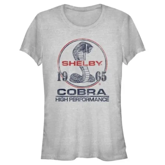 Junior's Shelby Cobra Distressed High Performance Logo T-Shirt image {3}