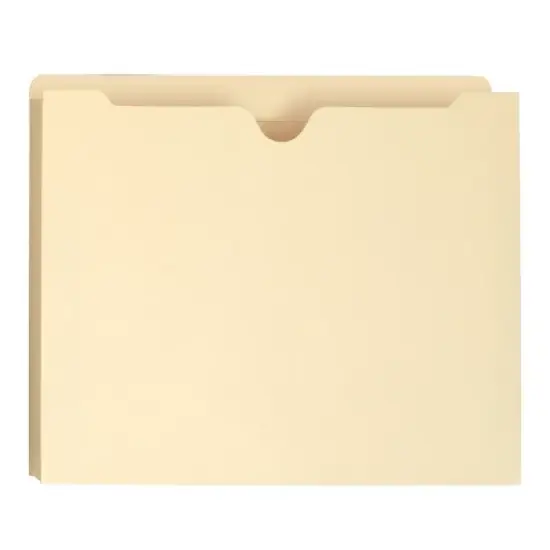 Smead File Jacket, Reinforced Straight-Cut Tab, 1" Expansion, Letter Size, Manila, 50 per Box (75520) image {1}