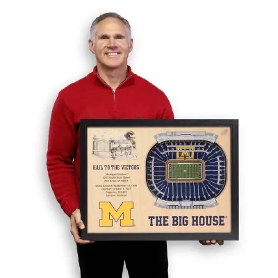NCAA Michigan Wolverines 25-Layer StadiumViews 3D Wall Art image {3}