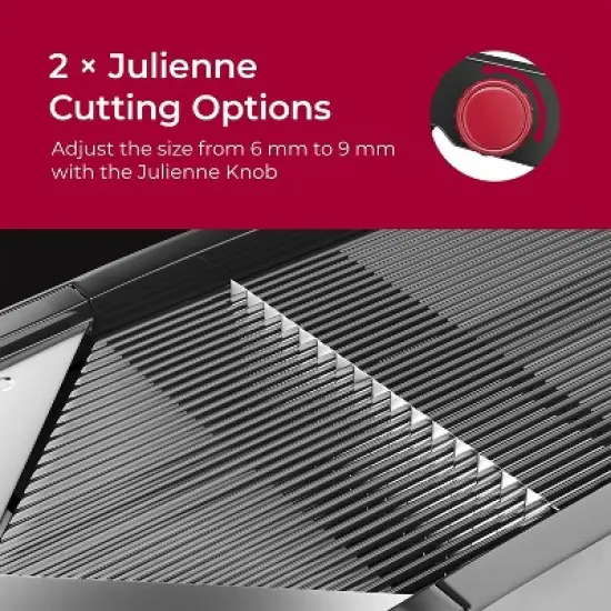 MuellerLiving Mandoline Slicer for Kitchen, Adjustable Vegetable Chopper, Fruit, Cheese Grater, Potato Chips Slicer - Black image {6}