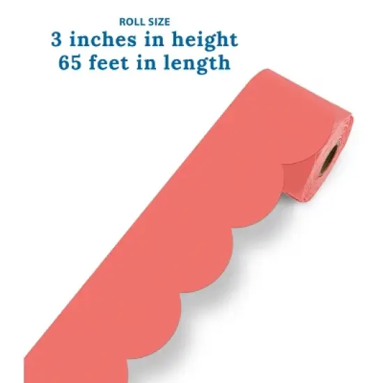 Carson Dellosa Education 65' Salmon Rolled Scalloped Bulletin Board Borders (1 roll) image {2}