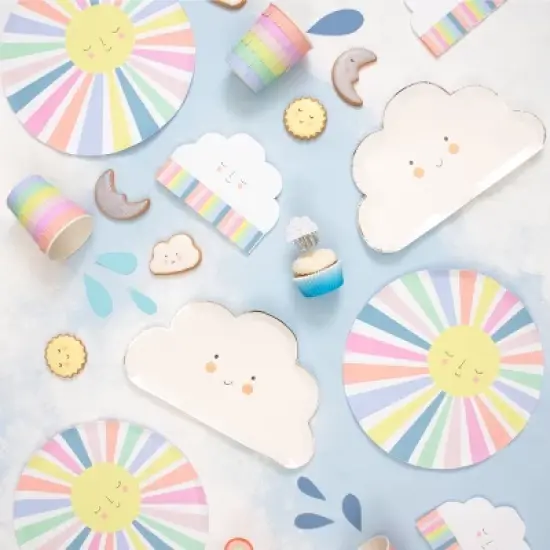 Meri Meri Rainbow Sun Dinner Plates (Pack of 12) image {2}