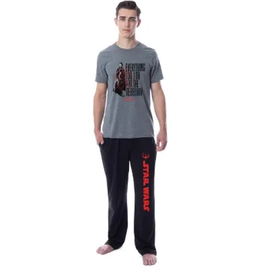 Star Wars Mens' TV Show Series Andor Rebellion Cassian Sleep Pajama Set Multicolored image {4}