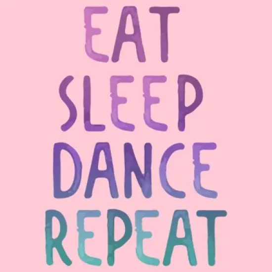 Girl's Lost Gods Eat Sleep Dance Repeat Watercolor T-Shirt image {1}