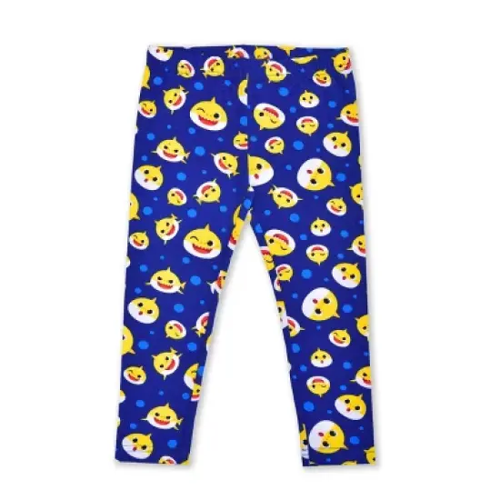 Nickelodeon Girl's 3-Pack Baby Shark Fun All Day Graphic Tee, Zip Up Hoodie and Legging Pant Set for toddler image {5}