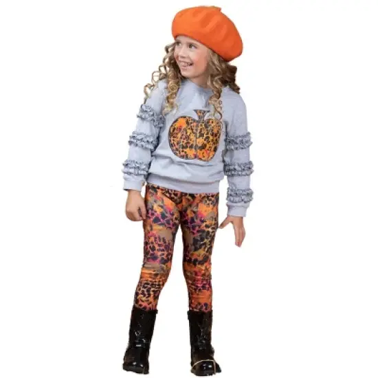Girls Always Autumn Frill Pullover & Legging Set - Mia Belle Girls image {6}