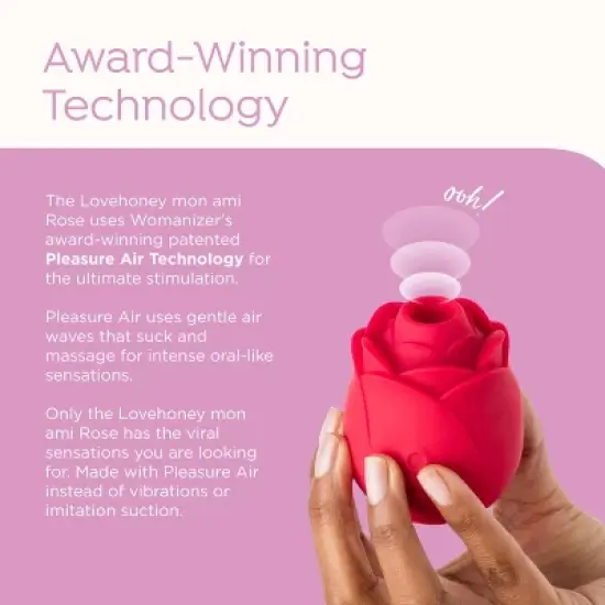 Lovehoney mon ami Waterproof Rose Suction Vibrator image {2}