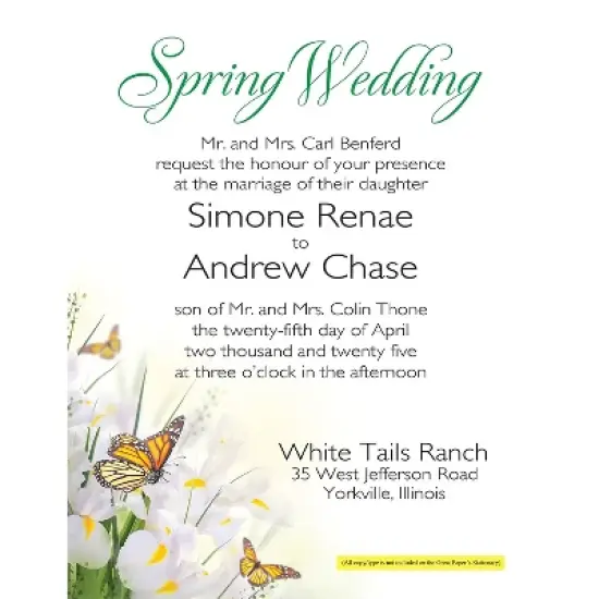 Great Papers Spring Blossom Butterfly Everyday Letterhead Multicolored 50 Sheets/Pack (2025004) image {2}