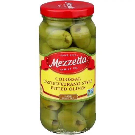Mezzetta Colossal Castelvetrano Style Pitted Olives - Case of 6 - 8 oz image {1}
