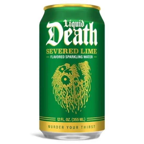 Liquid Death Severed Lime Sparkling Water - 6pk/12 fl oz Cans image {1}