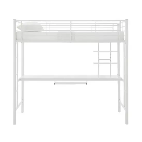 Full Analise Metal Loft Bed with Wood Desk - Saracina Home image {7}