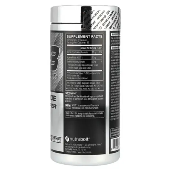 C4 / Cellucor NO3 Chrome, Nitric Oxide Pump Amplifier, 90 Capsules image {1}