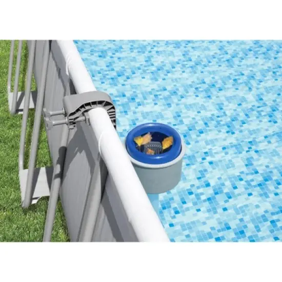 Bestway 58233E 800 GPH Above Ground Swimming Pool Surface Skimmer Debris Cleaner with Quick Set Up & Adjustable Mounting Bracket for Customized Height image {1}