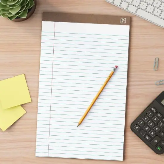 TRU RED Notepad 8.5" x 14"  Wide Ruled White 50 Sheets/Pad TR59939 image {7}