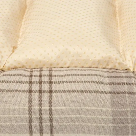 Orthopedic Plaid Flannel Cuddler Dog Bed - Cream/Brown - Boots & Barkley&trade; image {2}