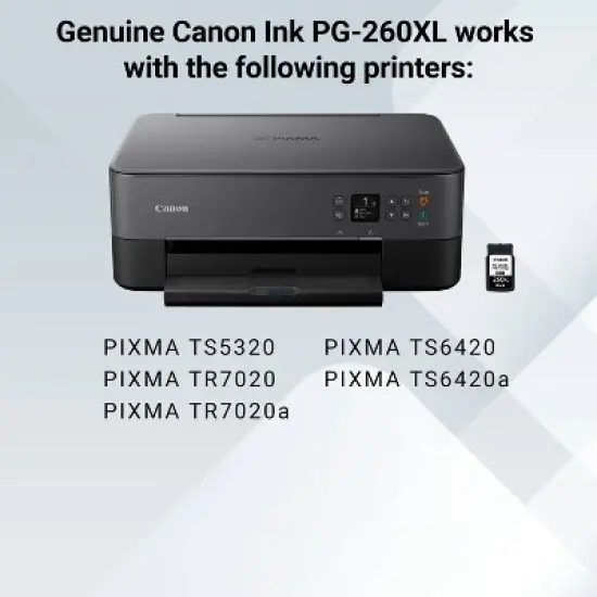 Canon PG-260XL Ink Cartridge - Black: High Yield Printer Accessory image {4}