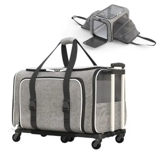 Expandable Wheeled Pet Carrier image {12}