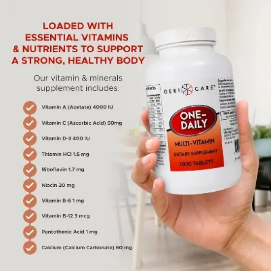 GeriCare One-Daily Multi-Vitamins Tablet, 1000 Ct image {4}