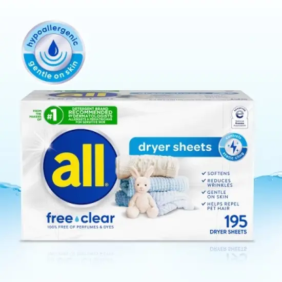 All Free Clear Fabric Softening Sheets - 195ct image {7}