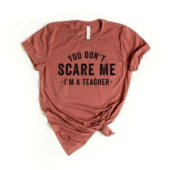 Simply Sage Market Women's You Don't Scare Me I'm A Teacher Short Sleeve Graphic Tee image {5}