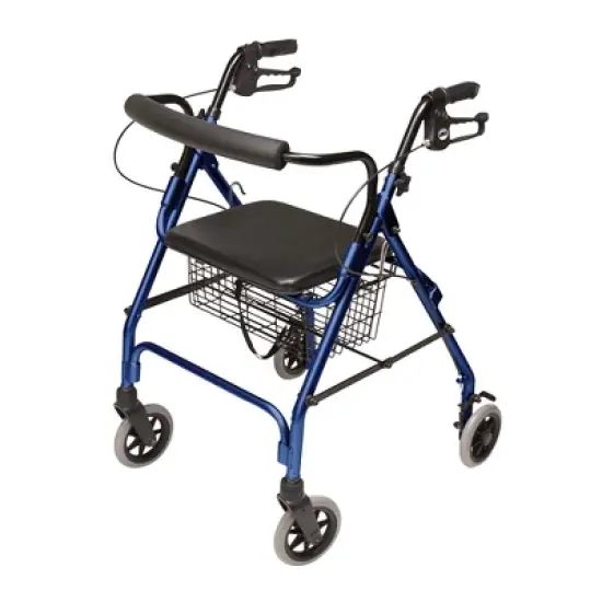 Graham Field Lumex Walkabout Lite Rollator with Seat and Wheels w/ Ergonomic Hand Grips & adjustable Handle Height for Everyday Use image {9}