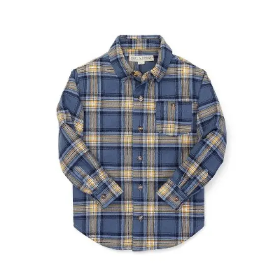Hope & Henry Boys' Brushed Button Down Shirt, Infant image {5}