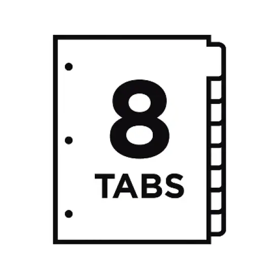 Avery Print & Apply Clear Label Dividers w/Color Tabs 8-Tab Letter 25 Sets 11993 image {7}