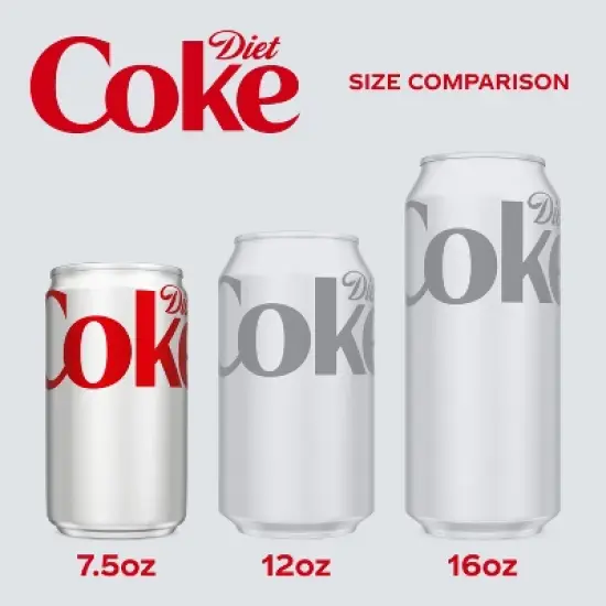 Diet Coke Soda - 10pk/7.5 fl oz Mini-Cans image {3}