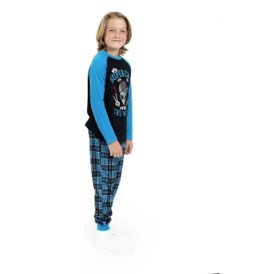 Sleep On It Boys Super Cool Plaid Brushed Jersey 2-Piece Pajama Sleep Set image {5}