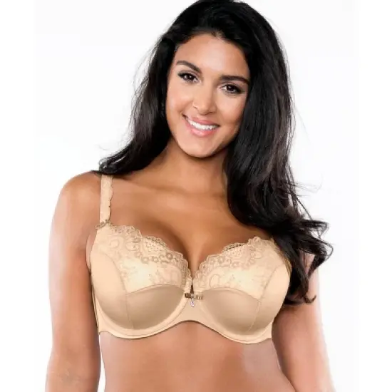 Curvy Couture Tulip Lace Push Up Bra image {12}
