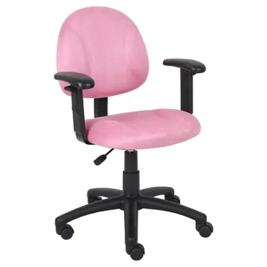 Microfiber Deluxe Posture Chair with Adjustable Arms - Boss Office Products image {4}