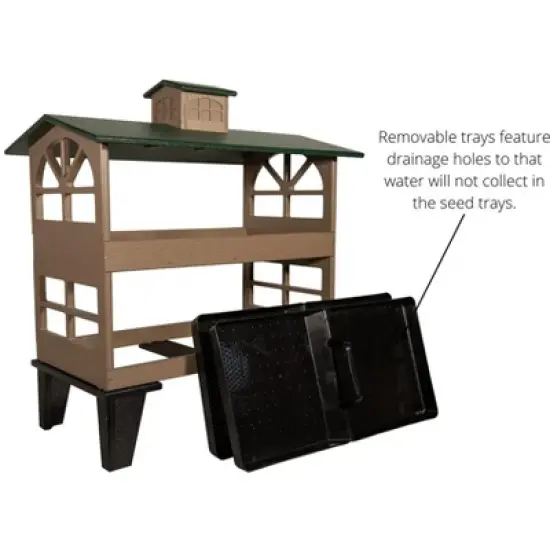 JCS Wildlife Double Colossal Ground Fly Thru Bird Feeder - Our Largest Bird Feeder Yet! image {5}