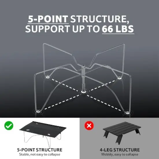 Naturehike Ultralight Folding Camping Table, Aluminum Beach Compact Backpacking Table with Carry Bag for Backpacking Camping Hiking Beach Picnic image {3}