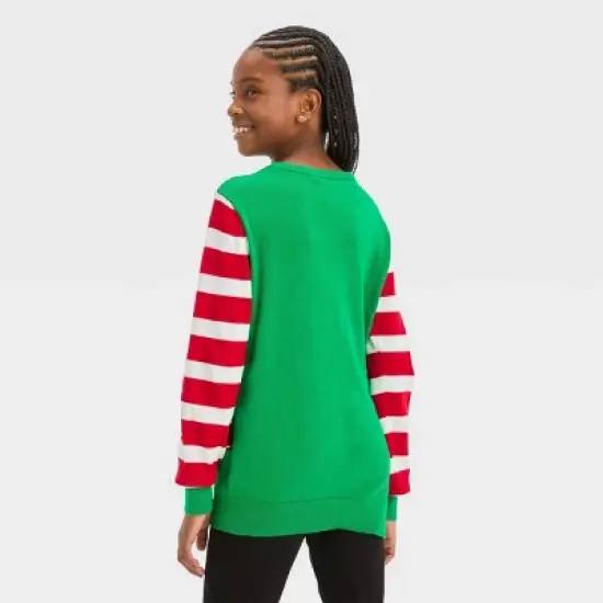 Girls' Elf Holiday Sweater - Green image {1}