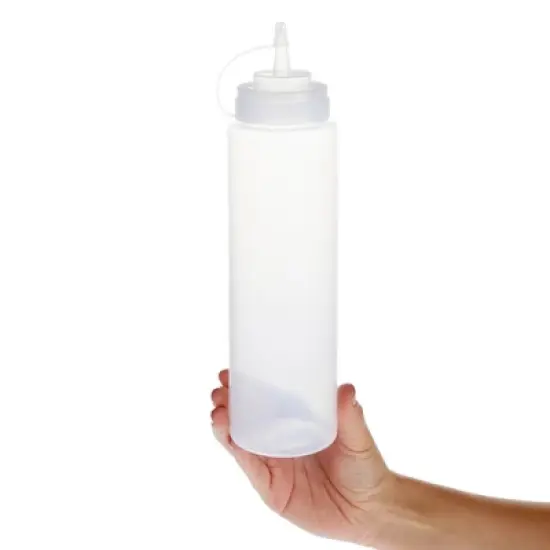 Stockroom Plus 6 Pack 24 oz Plastic Condiment Squeeze Bottles with Caps, Empty Squirt Bottles for Ketchup, Mustard, Sauces image {2}