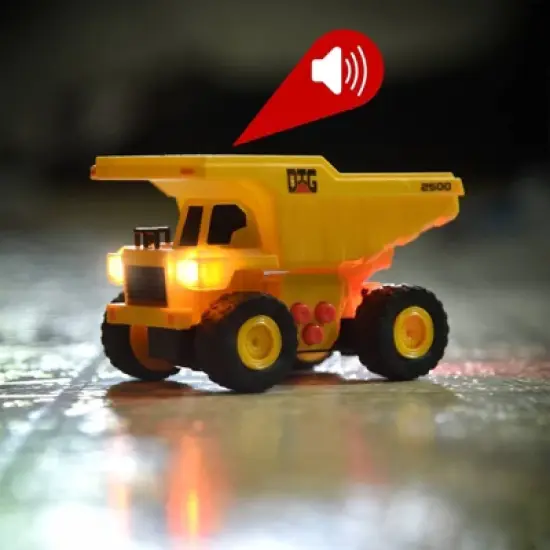 Maxx Action Mini Construction Lights & Sounds Vehicles &ndash; Front End Loader, Excavator and Dump Truck - 3pk image {4}