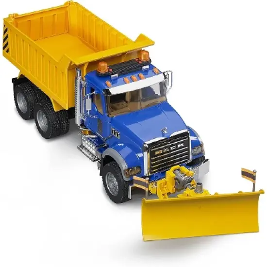 Bruder MACK Granite Dump Truck with Snow Plow Blade and Light & Sound Module image {2}