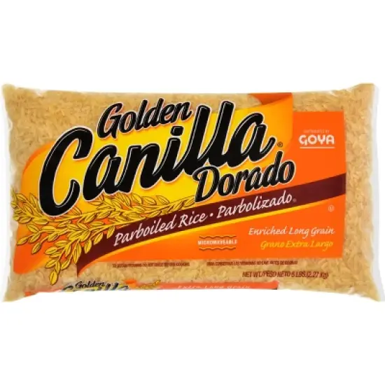 Goya Canilla Golden Dorado Parboiled Long Grain Microwavable Rice - 5lbs image {3}